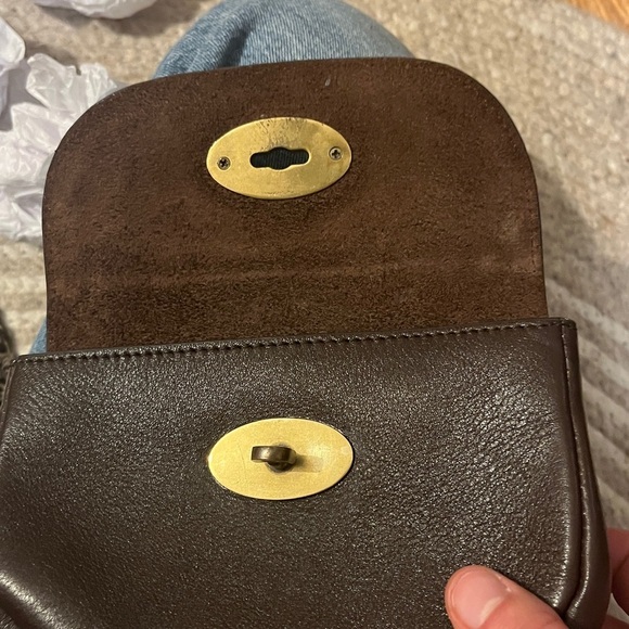 Mulberry Vintage Small Dark Brown Crossbody Flap Bag w Chain and leather strap - Picture 7 of 10